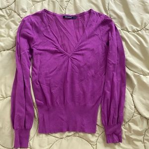 Y2K purple vneck sweater